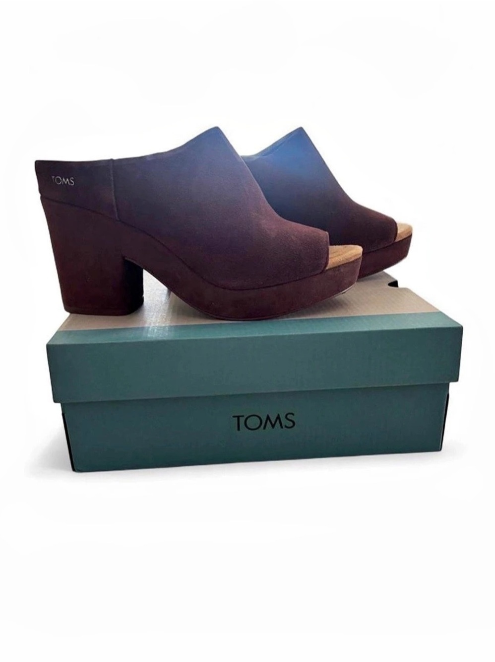 TOMS Florence Suede Heels in Brown US 7 Like New
